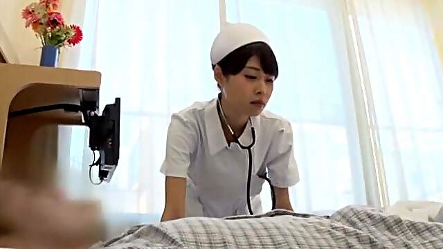 Japanese nurse fucked and soaked in sperm