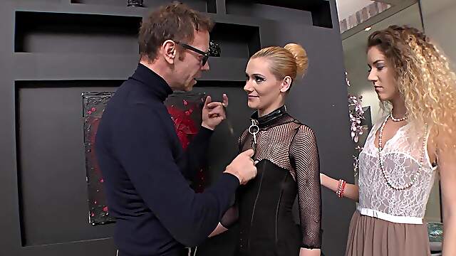 Energized females work their magic on the same cock in flawless BDSM