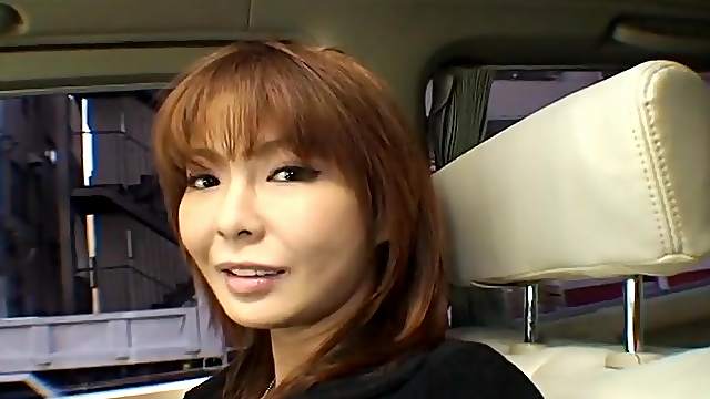 Interview in the car with a cute Japanese girl