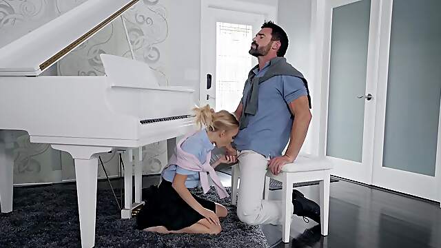 True romance for this petite blonde once getting her hands on the big dick