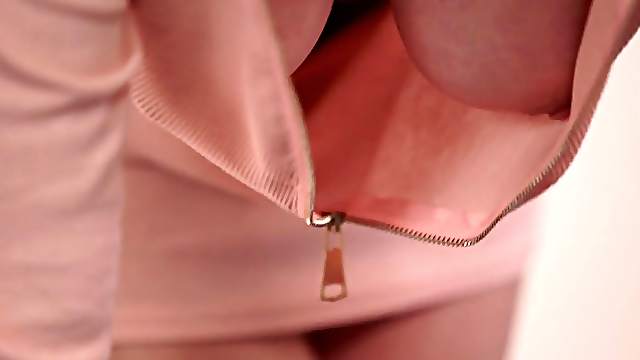 Hard nipples make amazing pokies through her dress
