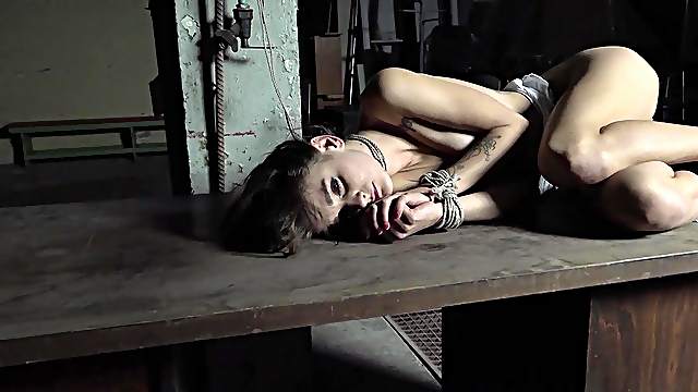 Muscular man fucks teenager in the ass BDSM style