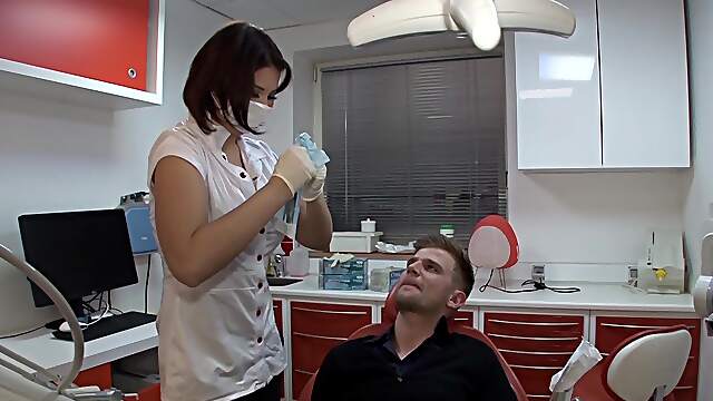 Nurse craves patient's young cock in each of her succulent holes