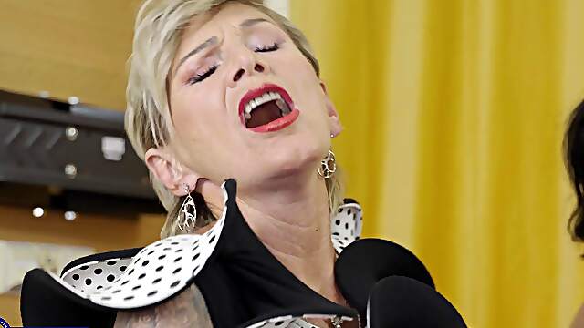 Group sex orgy with bbw beauties, oiled up and ready for action in a steamy session.