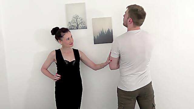Scarlet louise in stockings, a sexy brunette who knows what she wants from Chris Cobalt