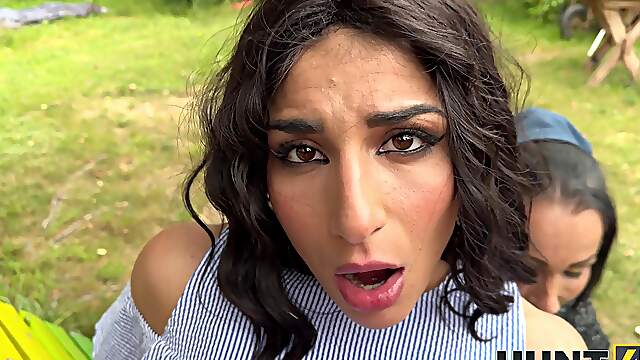 Denis Marti and Lola Danger enjoy passionate sex in the open air