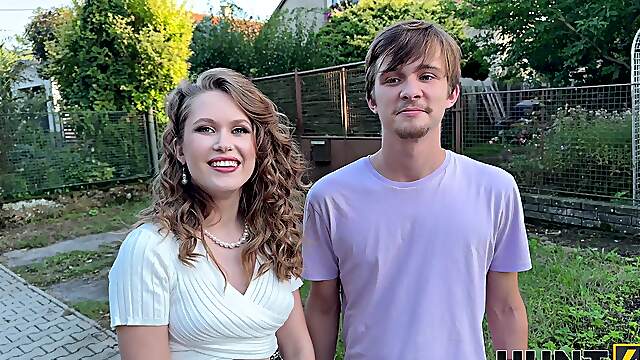 Stanley Johnson's hot russian wife Una Fairy gets fucked in thong by her cuckold husband