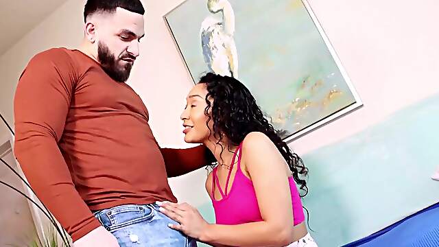 Petite latina Sarah Lace gets her pussy pounded hard