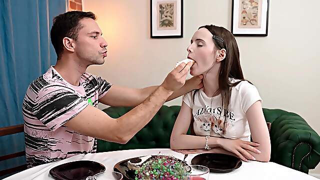 Brunette Dakota Doll gets her Russian ass pounded in doggie