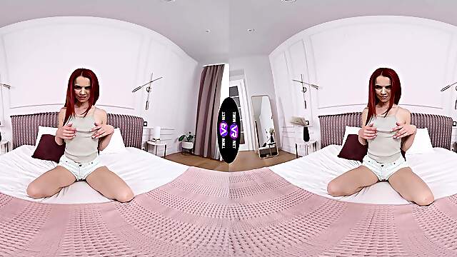 Redhead hottie Sirena Milano masturbating her sweet pussy