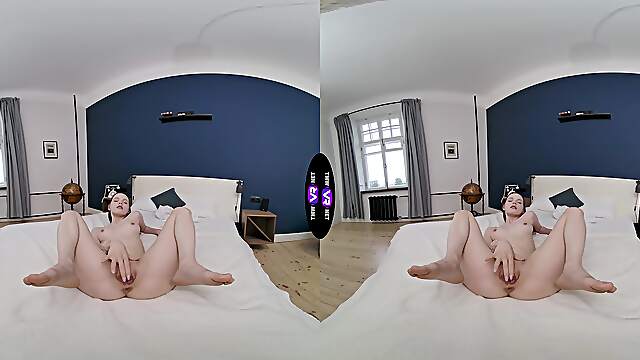 Brunette teen Dakota Doll from riga, latvia, enjoys solo masturbation with her tasty ass.