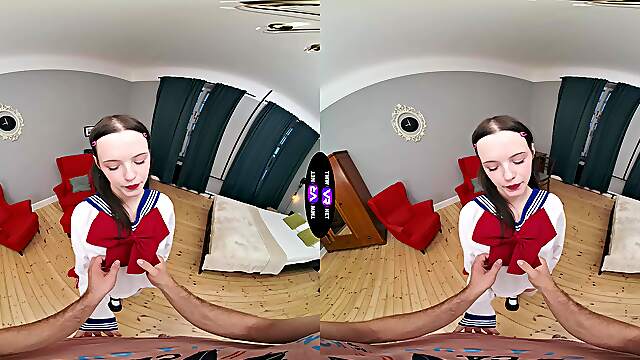 Playful teen Dakota Doll rides cock in reverse cowgirl