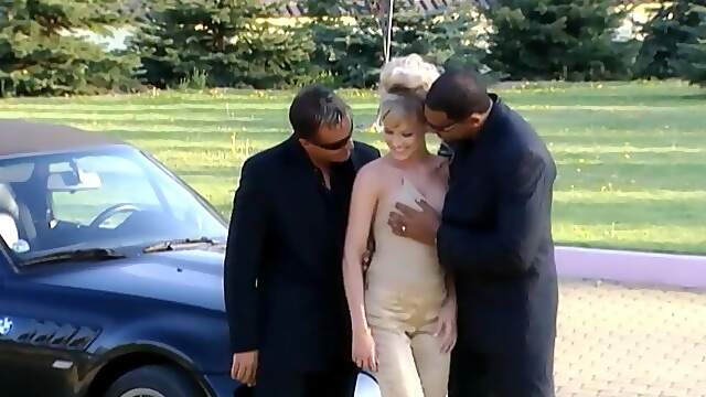 Franco Roccaforte plows Nataly D'angelo's tight ass in a steamy MMF orgy