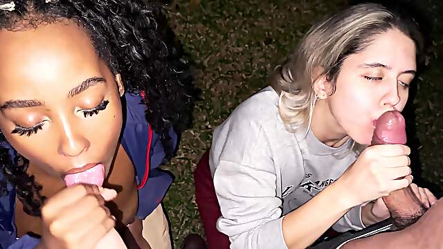 Amateur foursome: Peter & Stephanie get down with Ebony and Scarlett