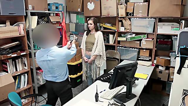 Brunette vixen Sheena seduces coworkers Marcus and Peyton in a steamy office tryst