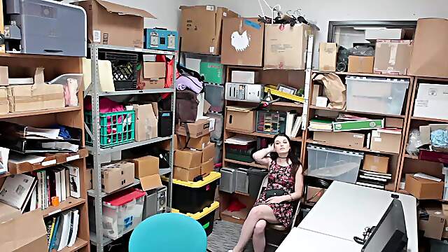 Brunette bombshells Wrex & Ana heat up the office in a steamy reality romp