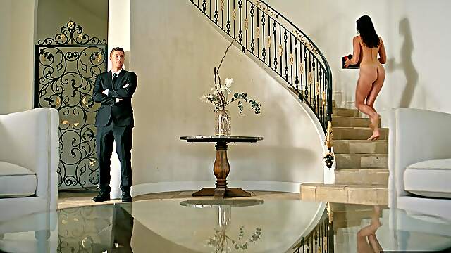 Kinky Oliver and brazen Katrina heat up the bedroom with sultry moves in lacy underwear