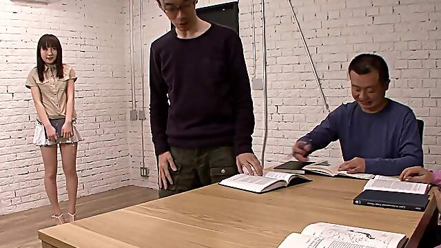 Japan's Hitomi takes a wild ride in an office orgie